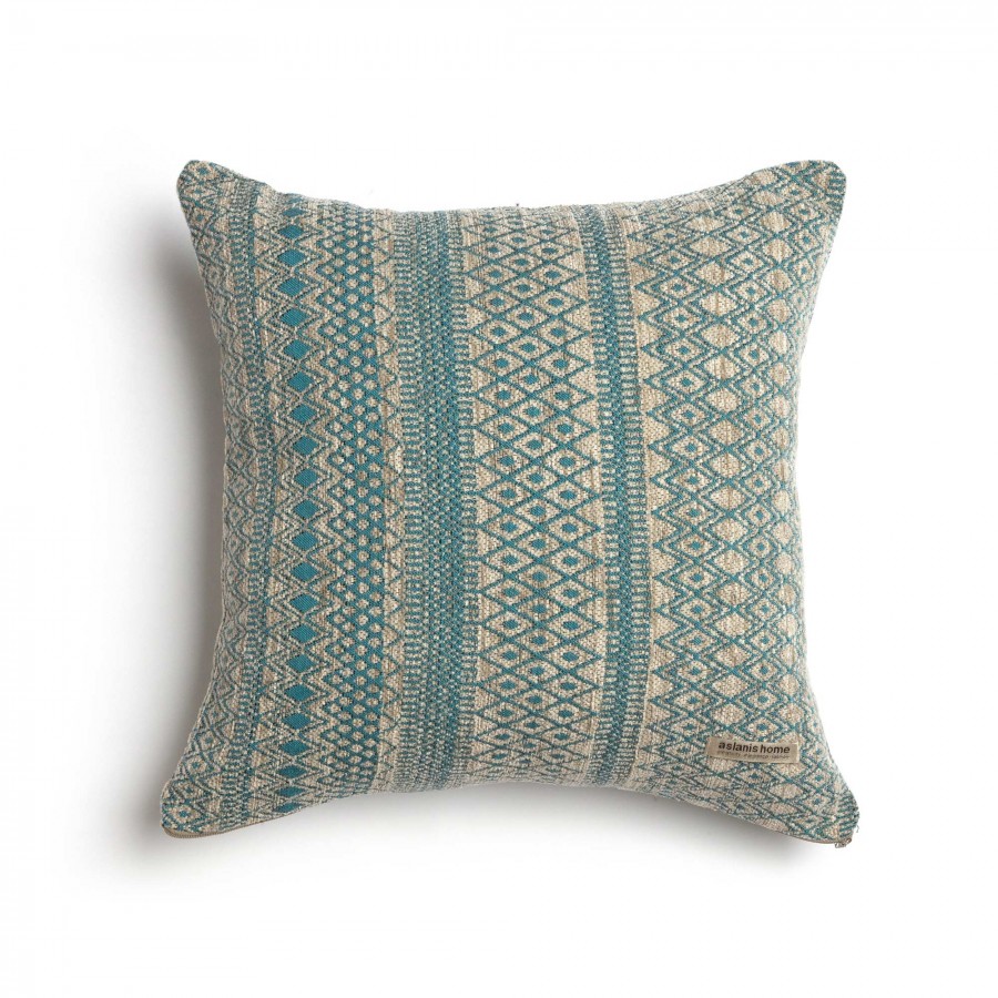 Διακοσμητική Μαξιλαροθήκη Olympos Chenille Jacquard Βεραμάν/Μπεζ Classic 45X45 Aslanis Home