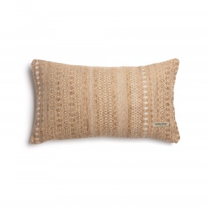 Διακοσμητική Μαξιλαροθήκη Olympos Chenille Jacquard Άμμου Classic 30X50 Aslanis Home