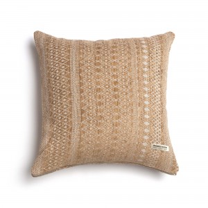 Διακοσμητική Μαξιλαροθήκη Olympos Chenille Jacquard Άμμου Classic 45X45 Aslanis Home