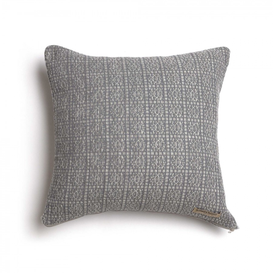 Διακοσμητική Μαξιλαροθήκη Onia Chenille Jacquard Γκρι/Ασημί Classic 45X45 Aslanis Home