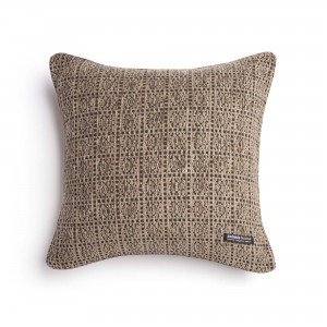 Διακοσμητική Μαξιλαροθήκη Onia Chenille Jacquard Μπεζ/Μαύρο Classic 45X45 Aslanis Home