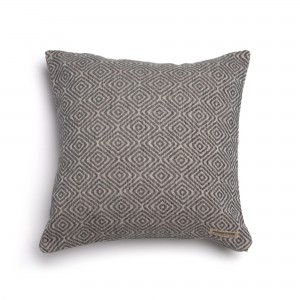 Διακοσμητική Μαξιλαροθήκη Panion Chenille Jacquard Ανθρακί/Γκρι Classic 45X45 Aslanis Home