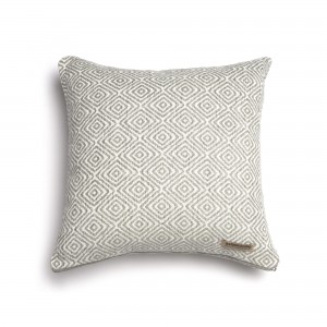 Διακοσμητική Μαξιλαροθήκη Panion Chenille Jacquard Γκρι/Ζαχαρί Classic 45X45 Aslanis Home