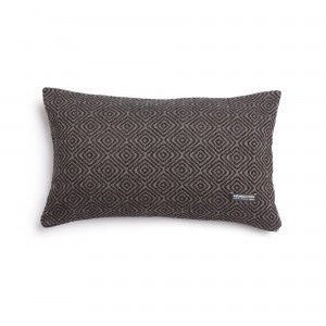 Διακοσμητική Μαξιλαροθήκη Panion Chenille Jacquard Μαύρο/Μπεζ Classic 30X50 Aslanis Home
