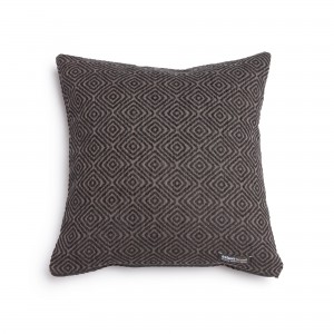 Διακοσμητική Μαξιλαροθήκη Panion Chenille Jacquard Μαύρο/Μπεζ Classic 45X45 Aslanis Home