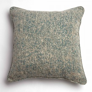 Διακοσμητική Μαξιλαροθήκη Parnassos Chenille Jacquard Βεραμάν/Εκρού Ραφή Γκάνς 60X60 Aslanis Home