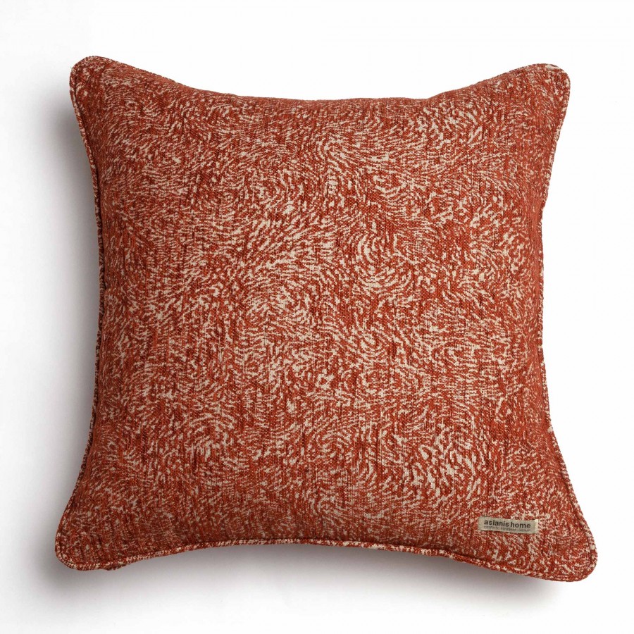 Διακοσμητική Μαξιλαροθήκη Parnassos Chenille Jacquard Εκάι/Μπεζ Ραφή Γκάνς 60X60 Aslanis Home
