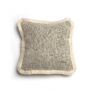 Διακοσμητική Μαξιλαροθήκη Parnassos Chenille Jacquard Άμμου Trimming 60X60 Aslanis Home