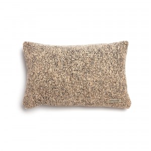 Διακοσμητική Μαξιλαροθήκη Parnassos Chenille Jacquard Μπεζ/Σοκολατί Classic 30X50 Aslanis Home