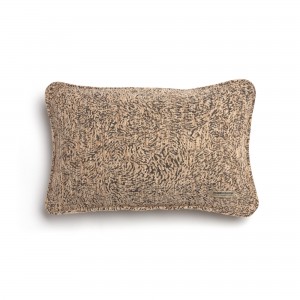 Διακοσμητική Μαξιλαροθήκη Parnassos Chenille Jacquard Μπεζ/Σοκολατί Ραφή Γκάνς 30X50 Aslanis Home