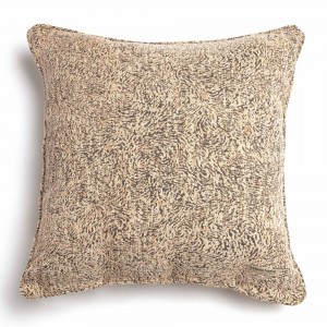 Διακοσμητική Μαξιλαροθήκη Parnassos Chenille Jacquard Μπεζ/Σοκολατί Ραφή Γκάνς 60X60 Aslanis Home