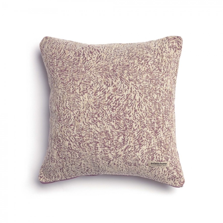 Διακοσμητική Μαξιλαροθήκη Parnassos Chenille Jacquard Σάπιο Μήλο/Μπεζ Classic 45X45 Aslanis Home