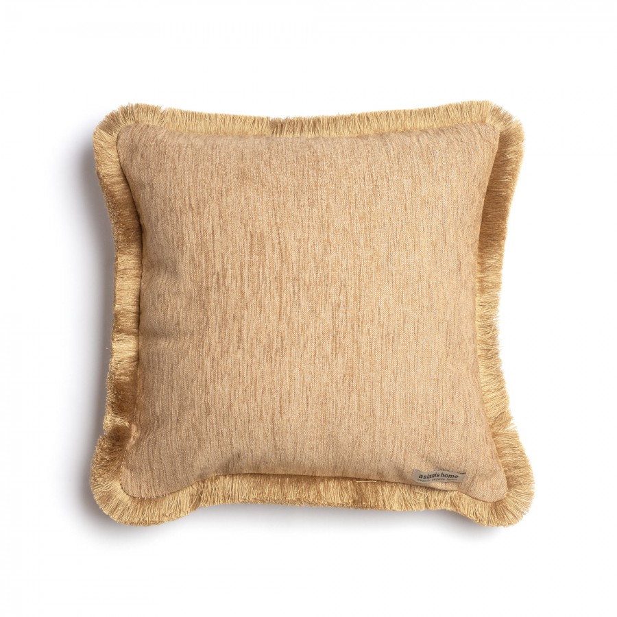 Διακοσμητική Μαξιλαροθήκη Four Seasons Chenille Σαχαρα Trimming 60X60 Aslanis Home