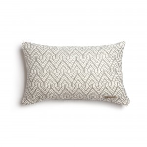 Διακοσμητική Μαξιλαροθήκη Tymfi Chenille Jacquard Γκρι/Ζαχαρί Classic 30X50 Aslanis Home