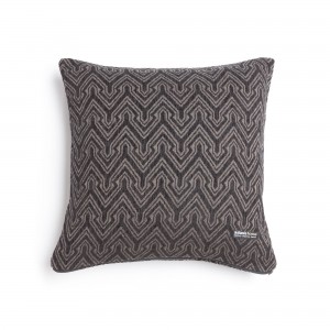 Διακοσμητική Μαξιλαροθήκη Tymfi Chenille Jacquard Μαύρο/Μπεζ Classic 45X45 Aslanis Home