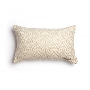 Διακοσμητική Μαξιλαροθήκη Tymfi Chenille Jacquard Σπαγγί/Εκρού Classic 30X50 Aslanis Home
