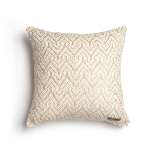 Διακοσμητική Μαξιλαροθήκη Tymfi Chenille Jacquard Σπαγγί/Εκρού Classic 45X45 Aslanis Home