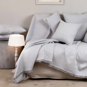 Ριχτάρι Διθέσιου Καναπέ Atheras Jacquard Γκρι 180X250 Aslanis Home