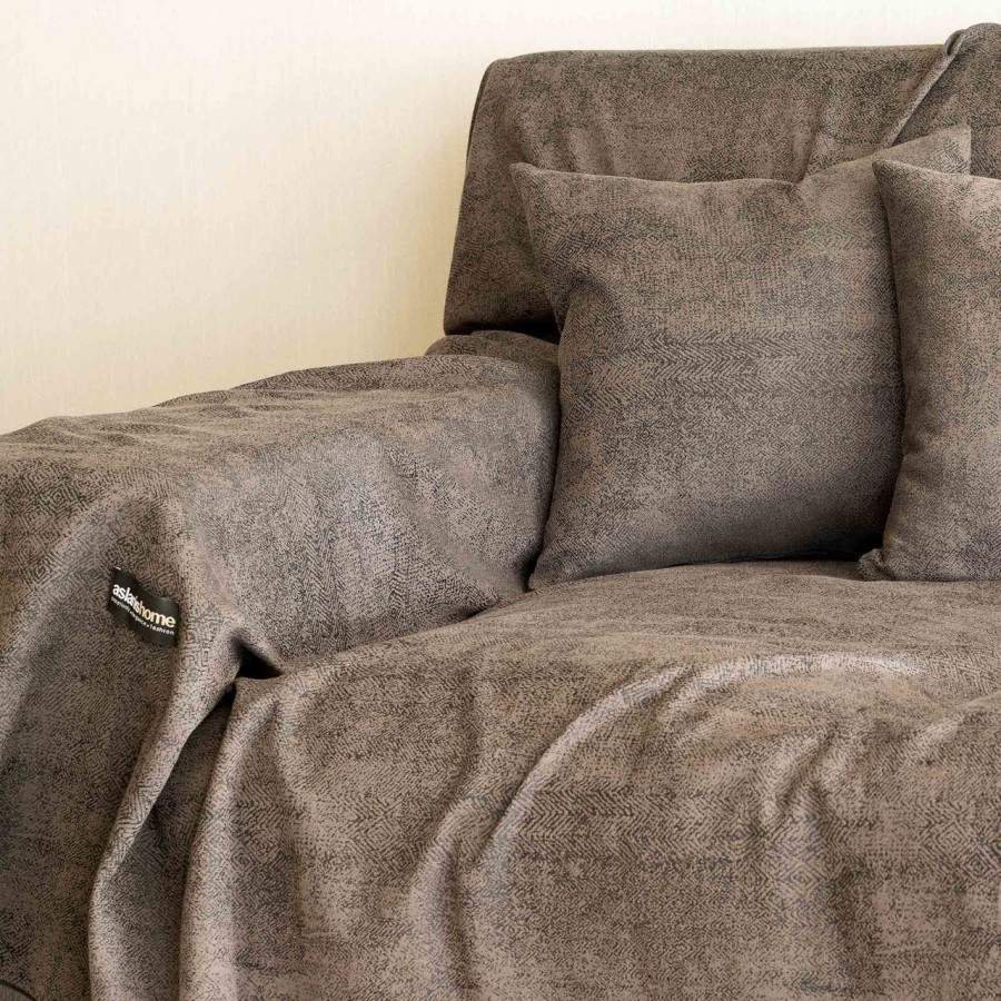 Ριχτάρι Διθέσιου Καναπέ Kedros Carde Μπεζ/Καφέ 180X250 Aslanis Home
