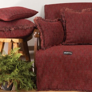 Ριχτάρι Διθέσιου Καναπέ New Maze Chenille Jacquard Μπορντό 180X250 Aslanis Home