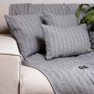 Ριχτάρι Διθέσιου Καναπέ Onia Chenille Jacquard Ανθρακί/Γκρι 180X250 Aslanis Home