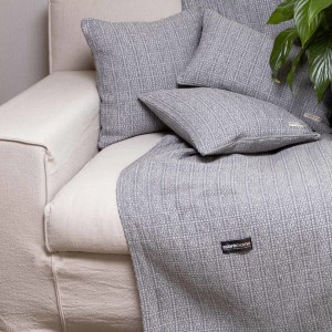 Ριχτάρι Διθέσιου Καναπέ Onia Chenille Jacquard Γκρι/Ασημί 180X250 Aslanis Home