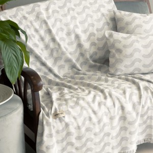 Ριχτάρι Διθέσιου Καναπέ Pinovo Penie Γκρι/Πάγου 180X250 Aslanis Home