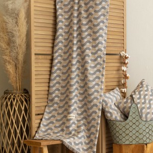 Ριχτάρι Διθέσιου Καναπέ Pinovo Penie Γκρι/Ραφ 180X250 Aslanis Home