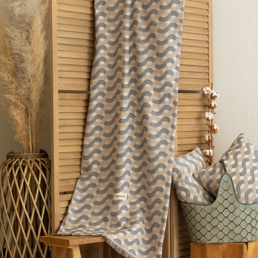 Ριχτάρι Διθέσιου Καναπέ Pinovo Penie Γκρι/Ραφ 180X250 Aslanis Home