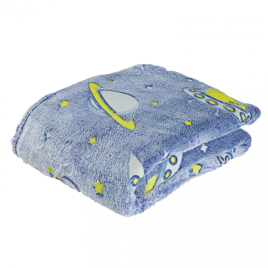 DAS BABY ΚΟΥΒΕΡΤΑ FLEECE 80X110 RELAX 4863 ΚΙΤΡΙΝΟ, ΜΠΛΕ