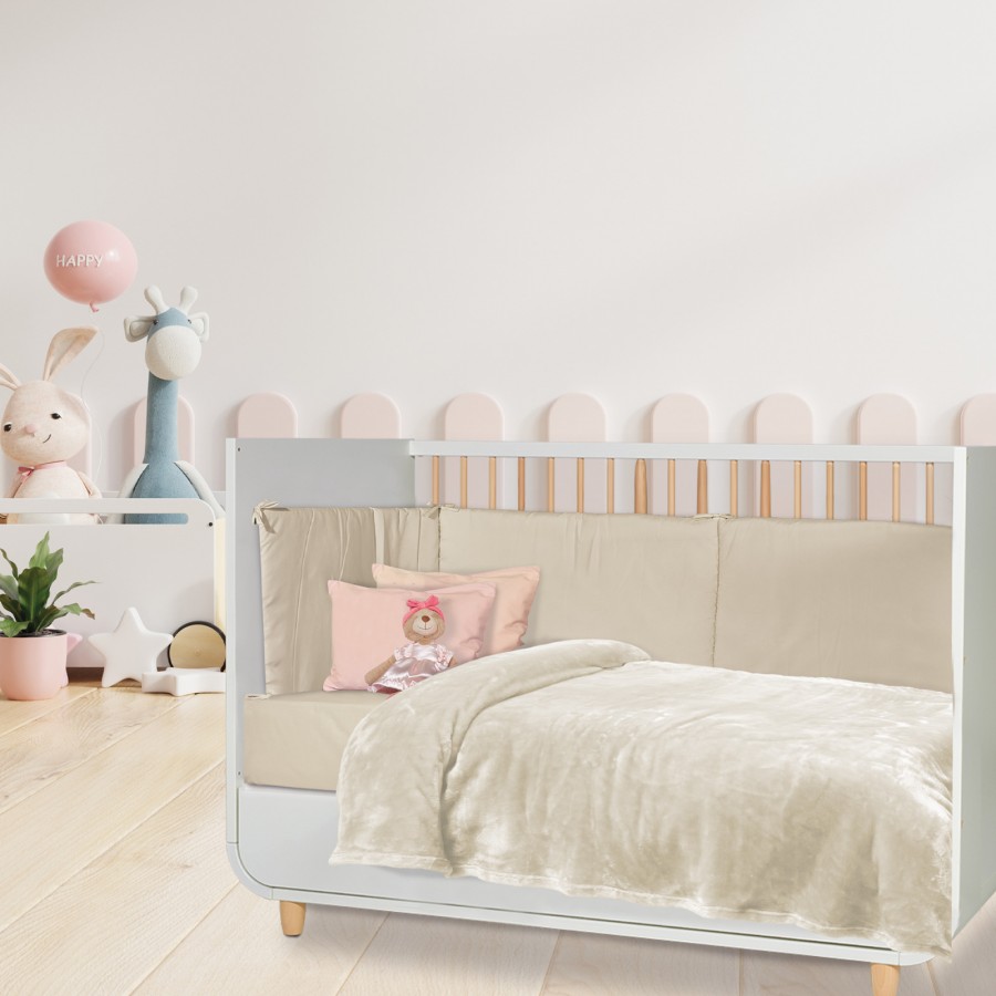 Das Baby Κουβέρτα Velour 80X110 Relax 1341 Ιβουάρ