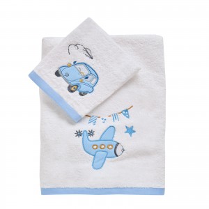 DAS BABY ΣΕΤ ΠΕΤΣΕΤΕΣ 2 ΤΕΜΑΧΙΩΝ ΚΕΝΤΗΤΕΣ FUN 4918 BLUE, WHITE