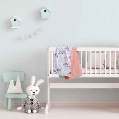 Das Baby Σετ Σεντόνια Λίκνου Fun 4915 Γαλάζιο/Μέντα/Ροζ