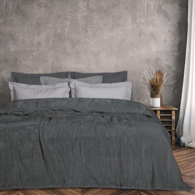 DAS HOME ΚΟΥΒΕΡΤΑ VELOUR MONH 1343 ΓΡΑΦΙΤΗΣ