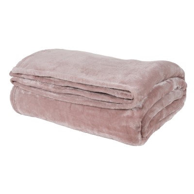 Das Home Κουβέρτα Velour Υπέρδιπλη 1346 Ροζ