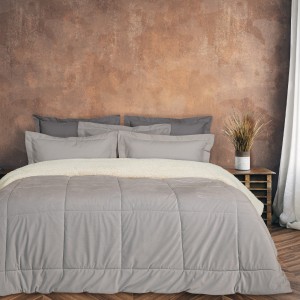 DAS HOME ΚΟΥΒΕΡΤΟΠΑΠΛΩΜΑ SHERPA ΥΠΕΡΔΙΠΛΟ 1174 ΓΚΡΙ