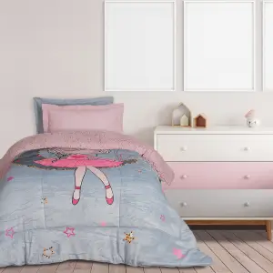 Das Kids Κουβερτοπάπλωμα 160Χ220 4922 Γκρι/Ροζ