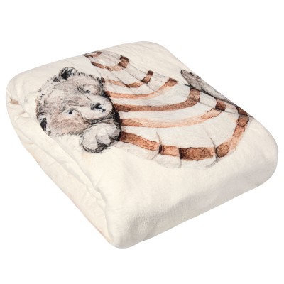 Κουβέρτα Fleece 110X150 Baby 8850 Cream/ Taupe/ Teracotta Greenwich Polo Club