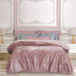 Κουβέρτα Velour Μονή 3469 Nude Greenwich Polo Club