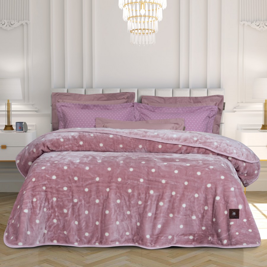 Κουβέρτα Velour Υπέρδιπλη 3436 Nude Greenwich Polo Club