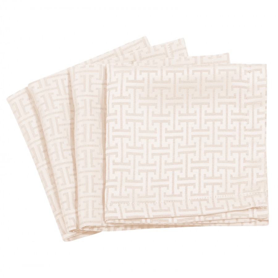 GREENWICH POLO CLUB ΣΕΤ ΠΕΤΣΕΤΕΣ ΦΑΓΗΤΟΥ 40Χ40 3009 IVORY