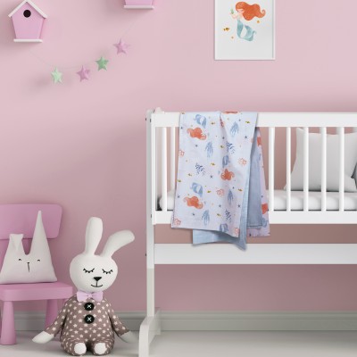 Das Baby Σετ Σεντόνια Λίκνου Fun 4876 Λιλά/Μέντα/Ροζ Das Baby Σετ Σεντόνια Λίκνου Fun 4876 Λιλά/Μέντα/Ροζ