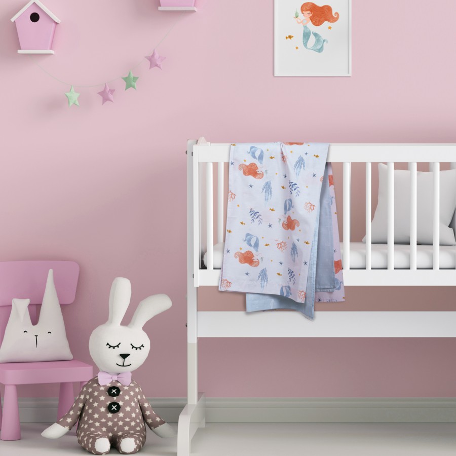 Das Baby Σετ Σεντόνια Λίκνου Fun 4876 Λιλά/Μέντα/Ροζ Das Baby Σετ Σεντόνια Λίκνου Fun 4876 Λιλά/Μέντα/Ροζ