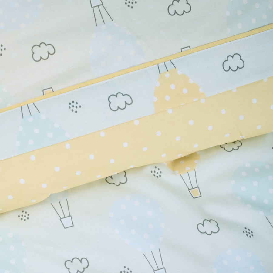 Das Kids Σετ Σεντόνια Μονά 4880 Γαλάζιο/Κίτρινο/Μέντα