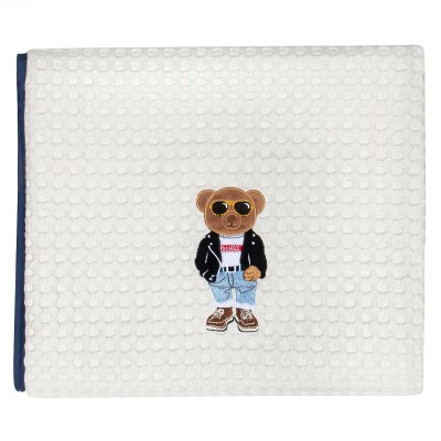 Κουβέρτα Πικέ 110Χ150 Baby 8838 Λευκό/ Μπλε Σκούρο Greenwich Polo Club