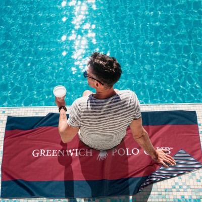 GREENWICH POLO CLUB ΠΕΤΣΕΤΑ ΘΑΛΑΣΣΗΣ 80Χ170 3874 ΚΟΚΚΙΝΟ, ΛΕΥΚΟ, ΜΠΛΕ