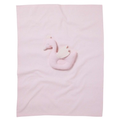 DAS BABY ΚΟΥΒΕΡΤΑ ΠΙΚΕ 75X100 RELAX 4956 PINK, WHITE
