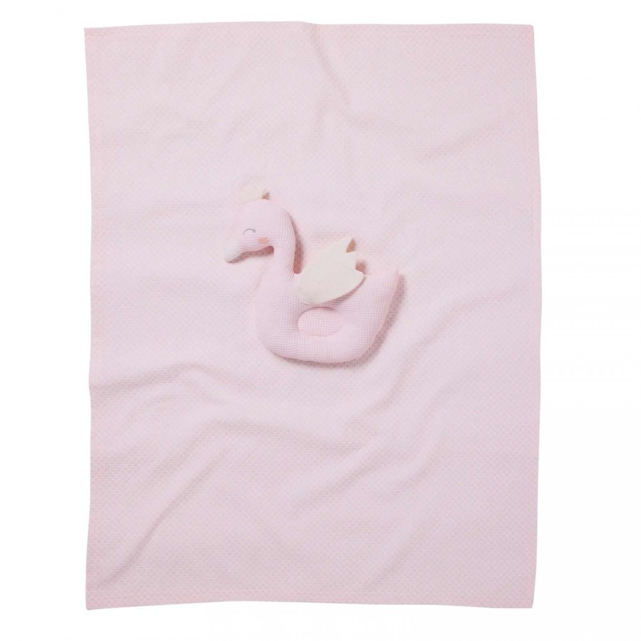 DAS BABY ΚΟΥΒΕΡΤΑ ΠΙΚΕ 75X100 RELAX 4956 PINK, WHITE