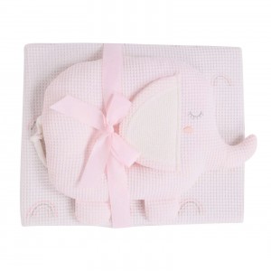 DAS BABY ΚΟΥΒΕΡΤΑ ΠΙΚΕ 75X100 RELAX 4957 GREY, PINK, WHITE