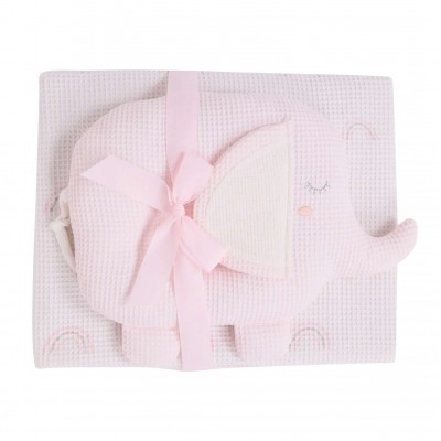 DAS BABY ΚΟΥΒΕΡΤΑ ΠΙΚΕ 75X100 RELAX 4957 GREY, PINK, WHITE